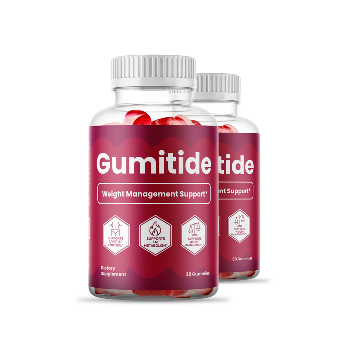 Gumitide gummy supplement bottles