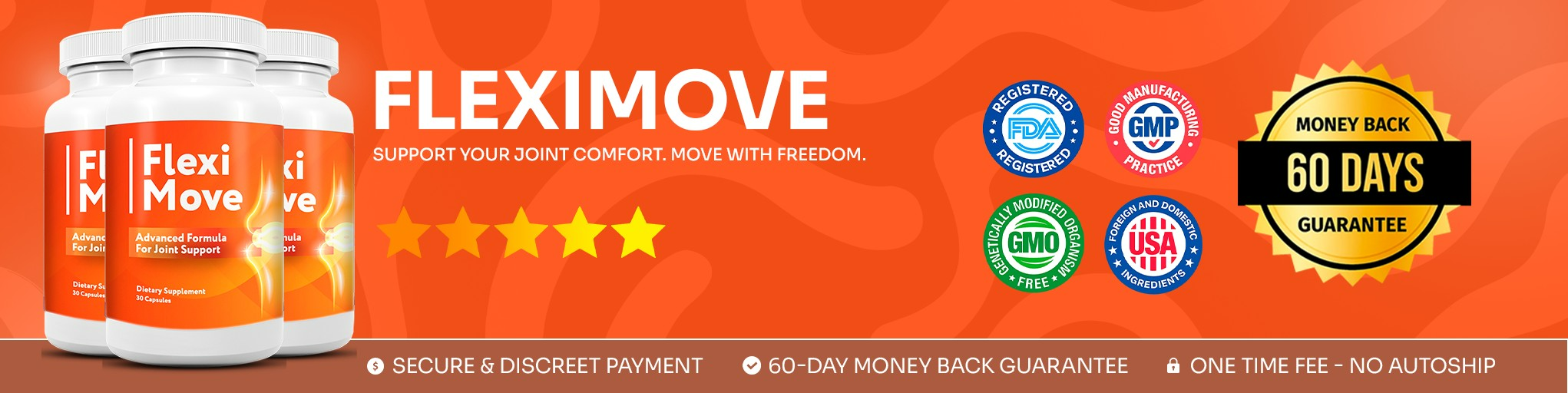 Flexi Move joint support supplement promotional banner
