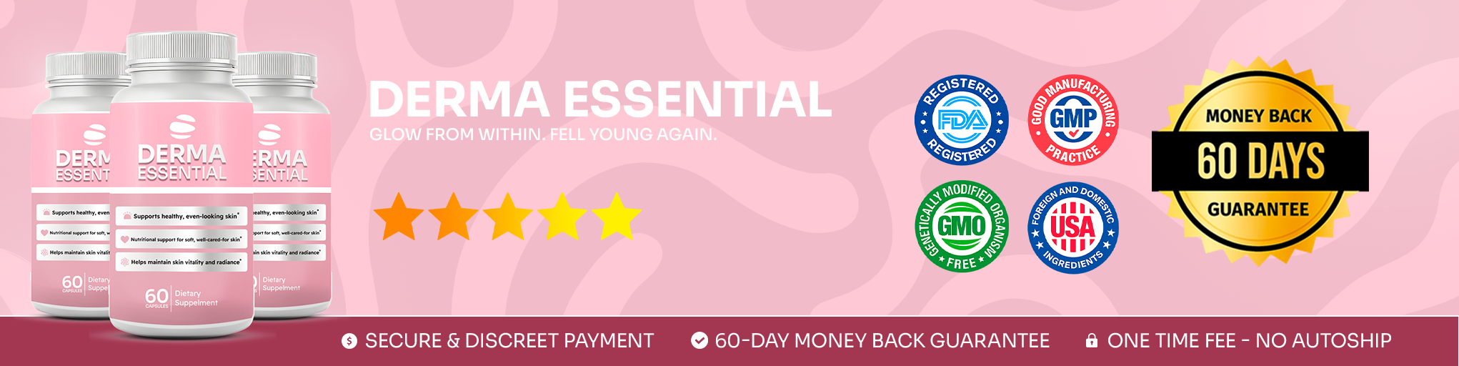 Derma Essential skin supplement banner