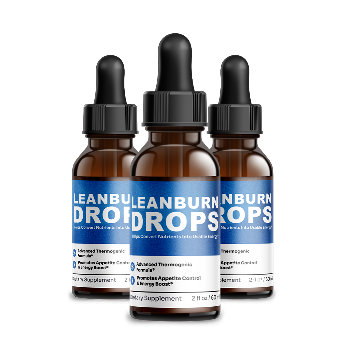 LeanBurn liquid drops bottles