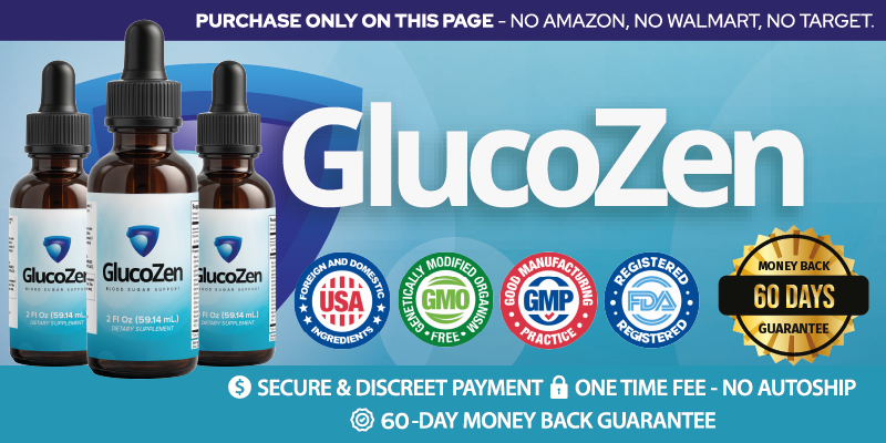GlucoZen Drops promotional banner